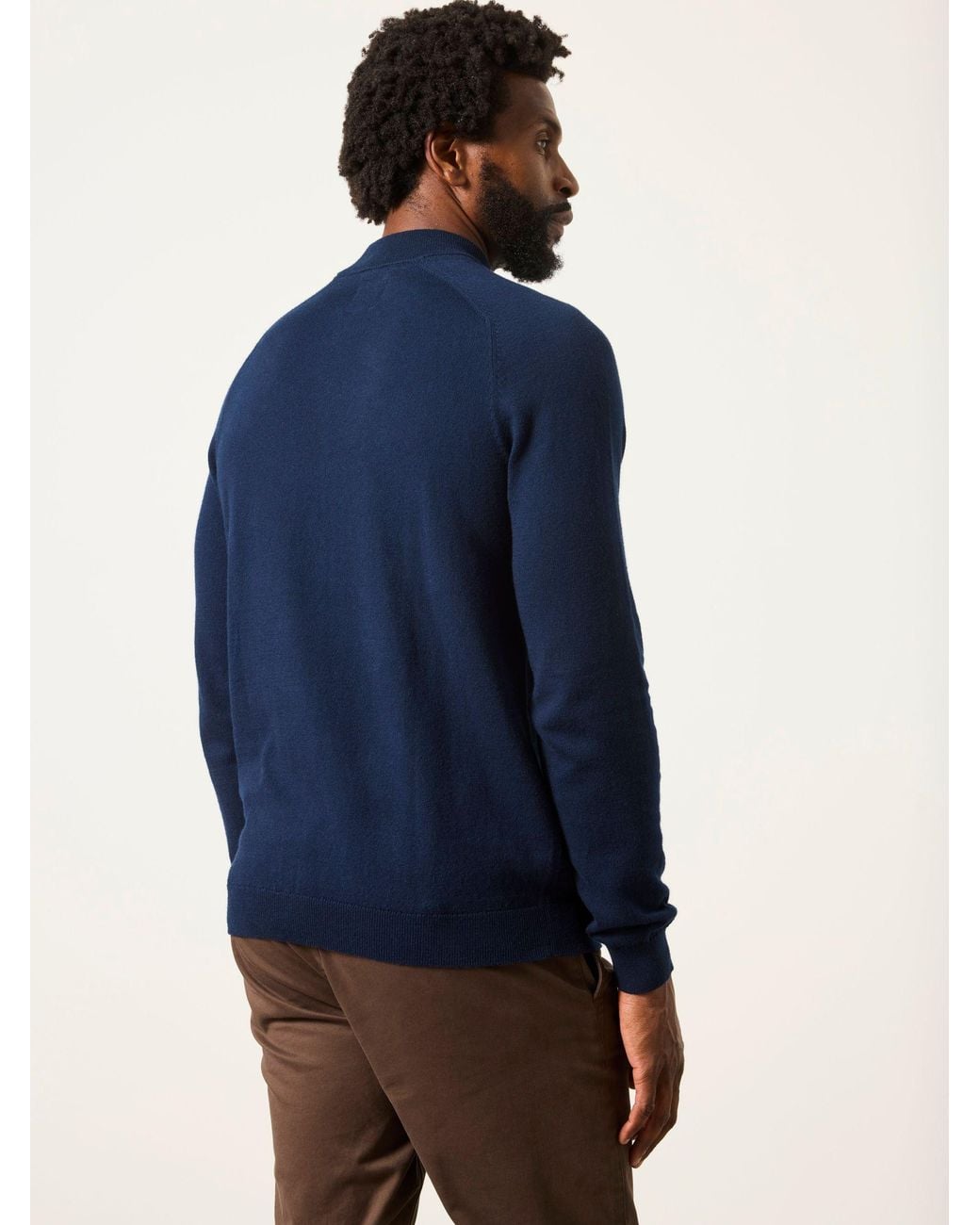 FatFace Blue Rye Turtle Neck Jumper for men