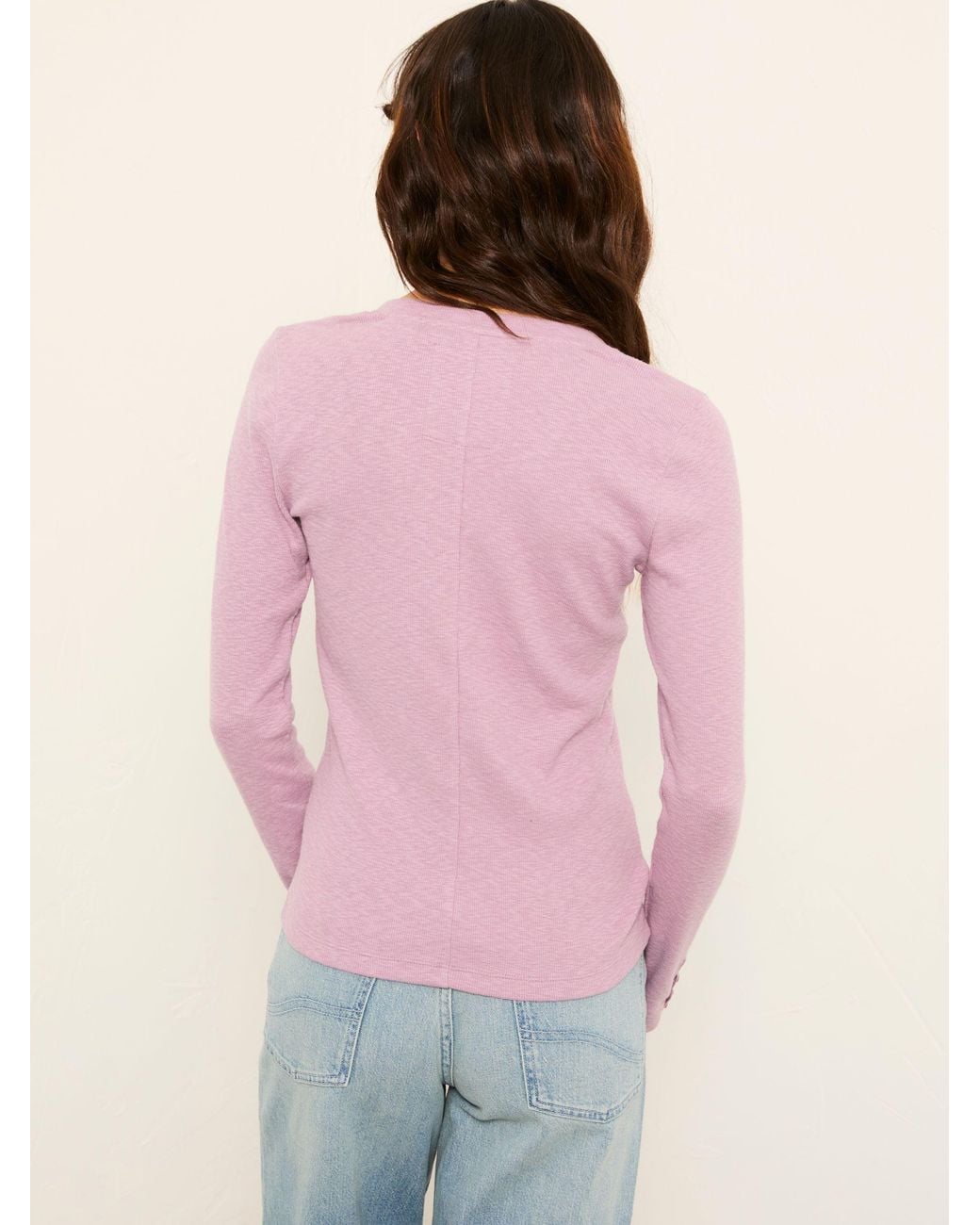 FatFace Pink Callie V Neck Top