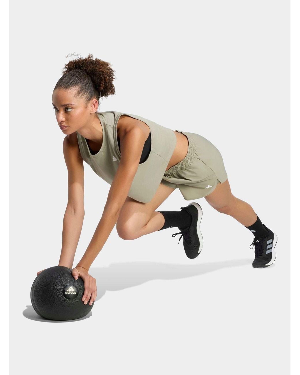 Adidas Natural Dark Workout Essentials 2In1 Shorts