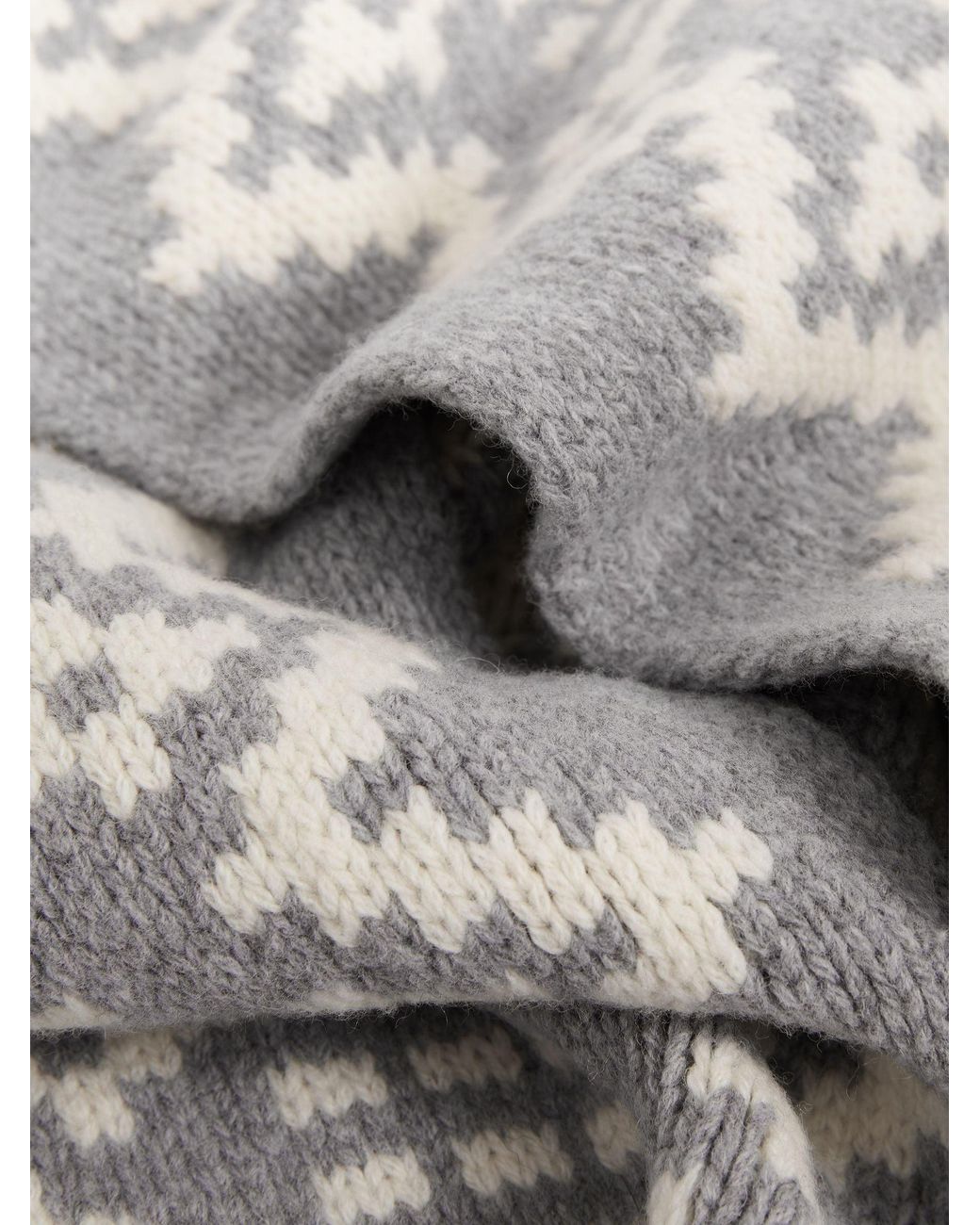 Reiss Gray Berwin Wool-Blend Scarf for men