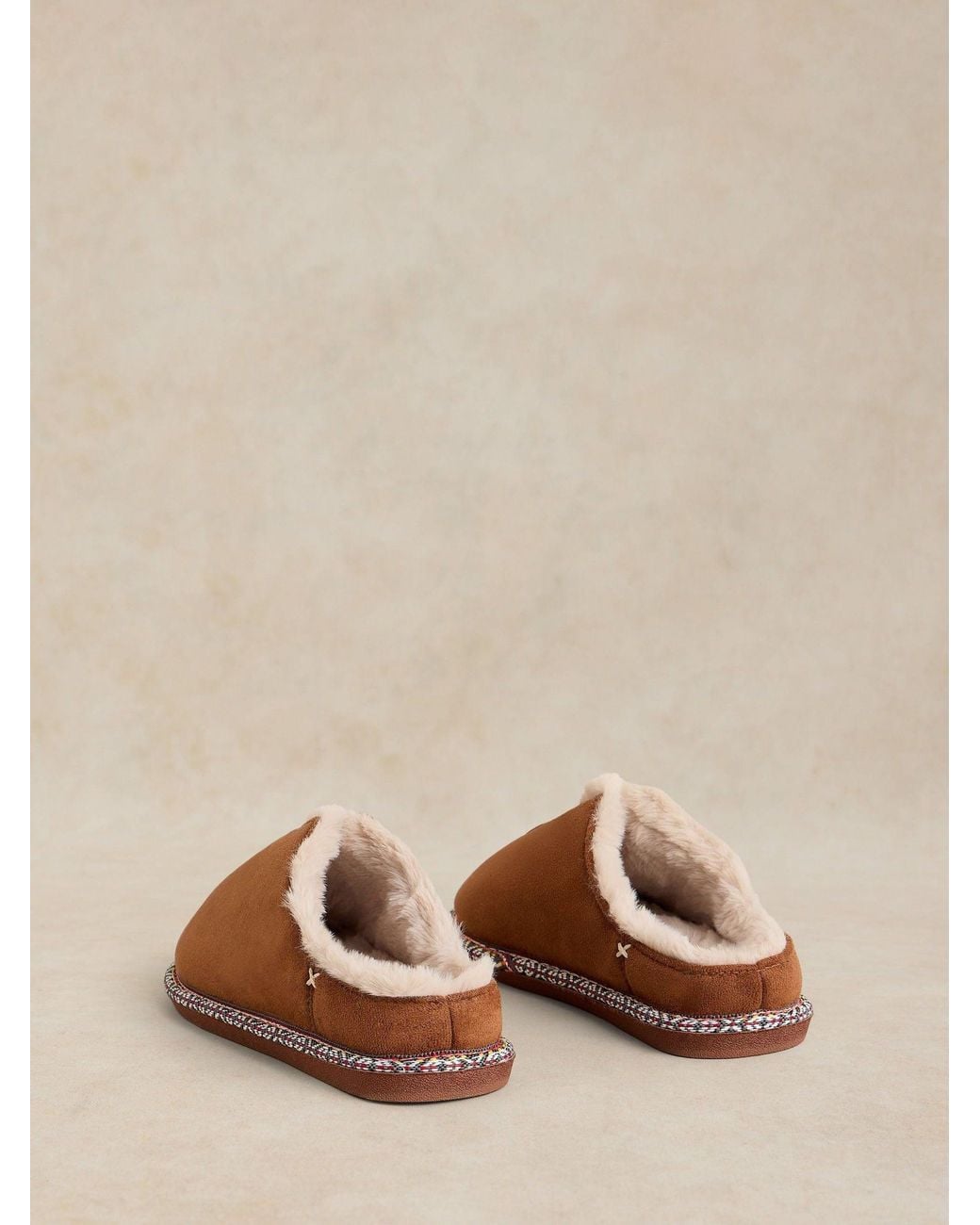 White Stuff Brown Millie Mule Slippers