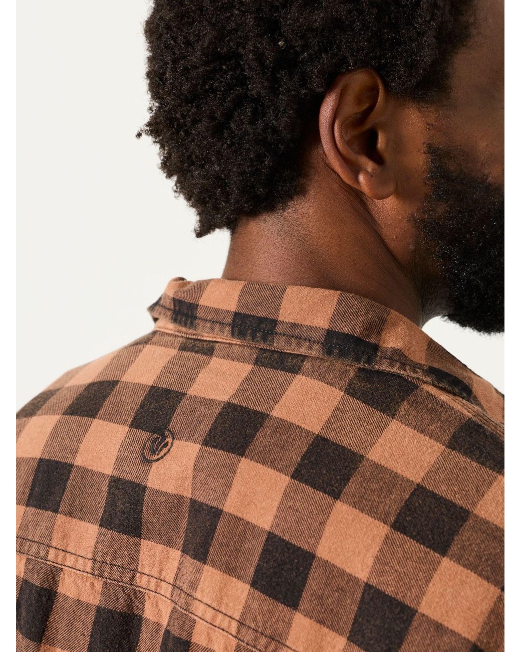 FatFace Black Fatface Thursby Rust Long Sleeve Relaxed Fit Check Shirt for men