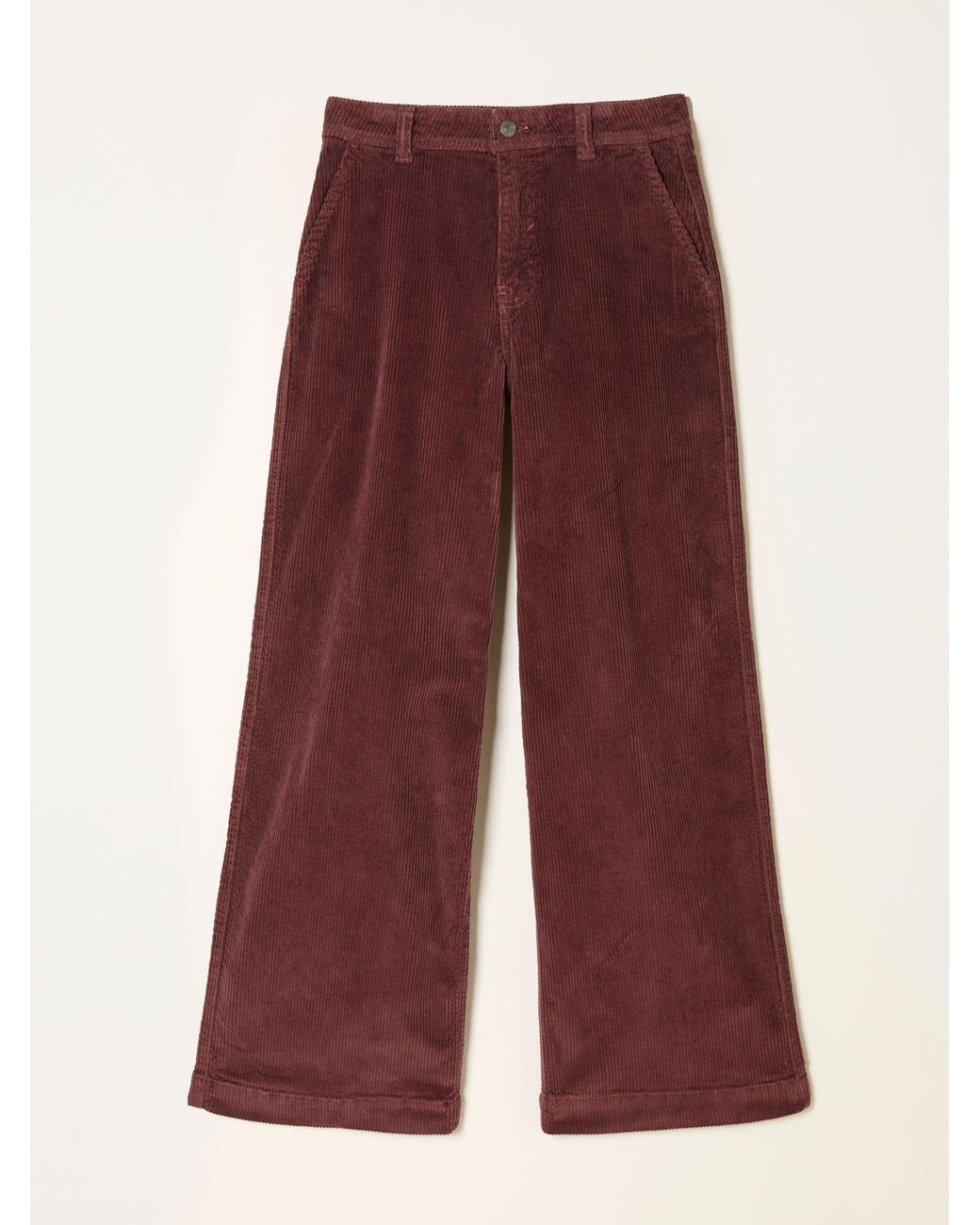 FatFace Red Kendall Cord Wide Leg Trouser