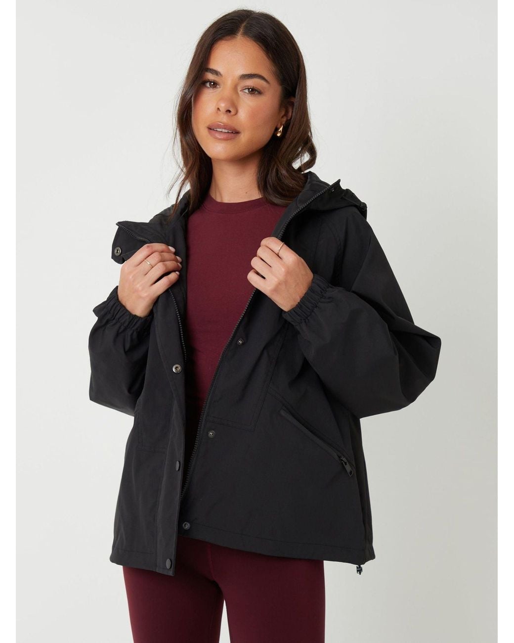 Threadbare Black Waterproof Hooded Jacket