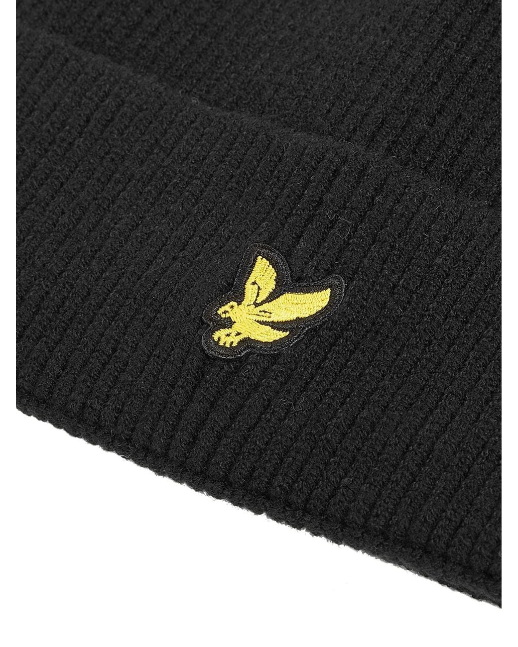 Lyle & Scott Black Beanie for men