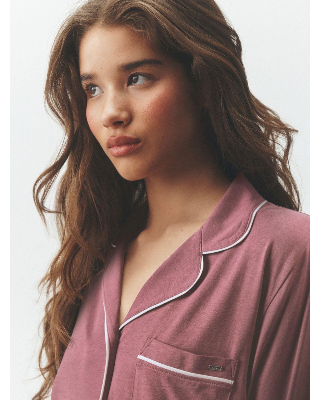 Next Purple Rose Jersey Button Through Pyjamas