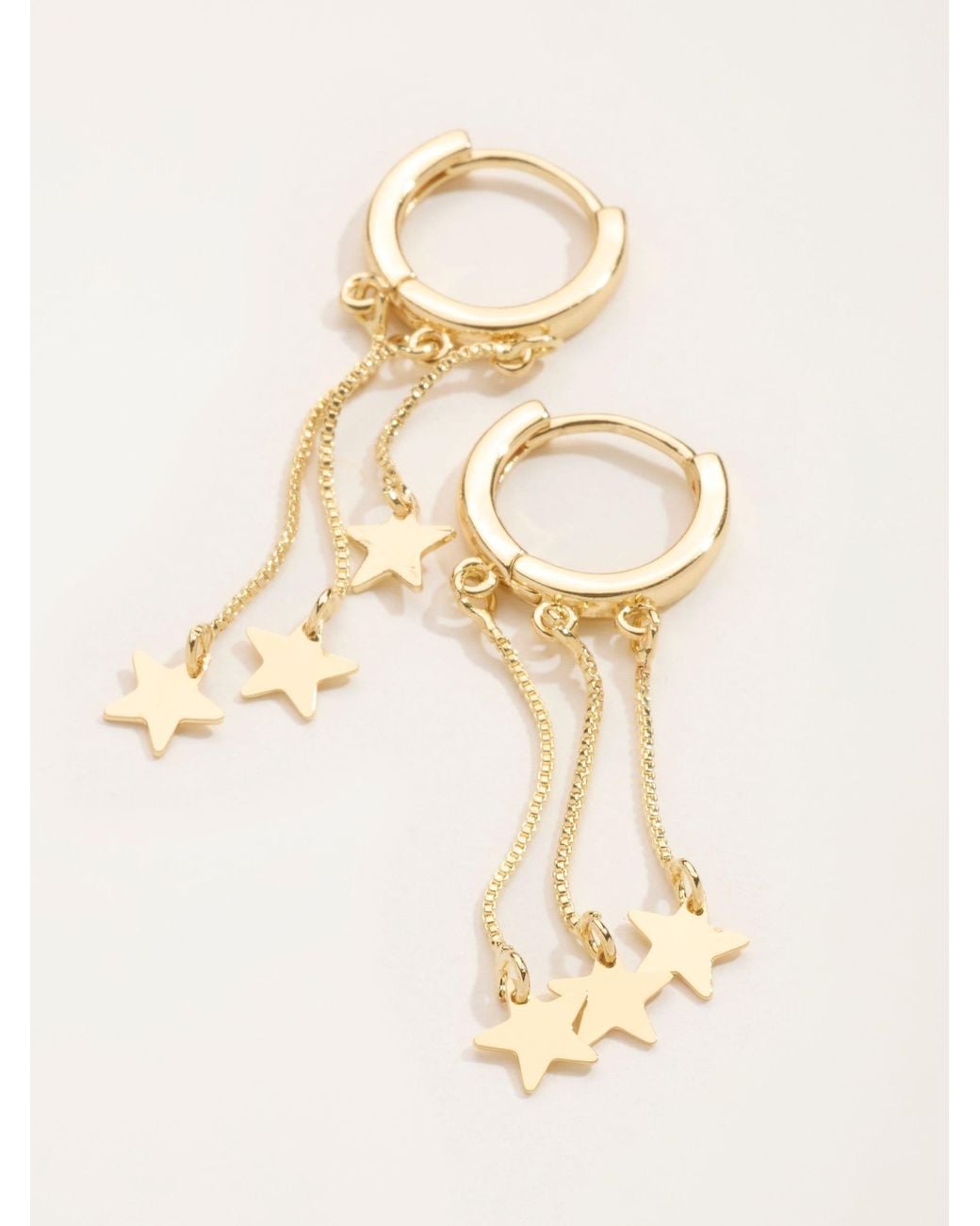 FatFace Natural Fatface Tone Star Party Hoops Earrings