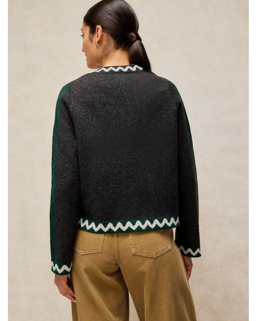 White Stuff Black Nomad Knit Jacket