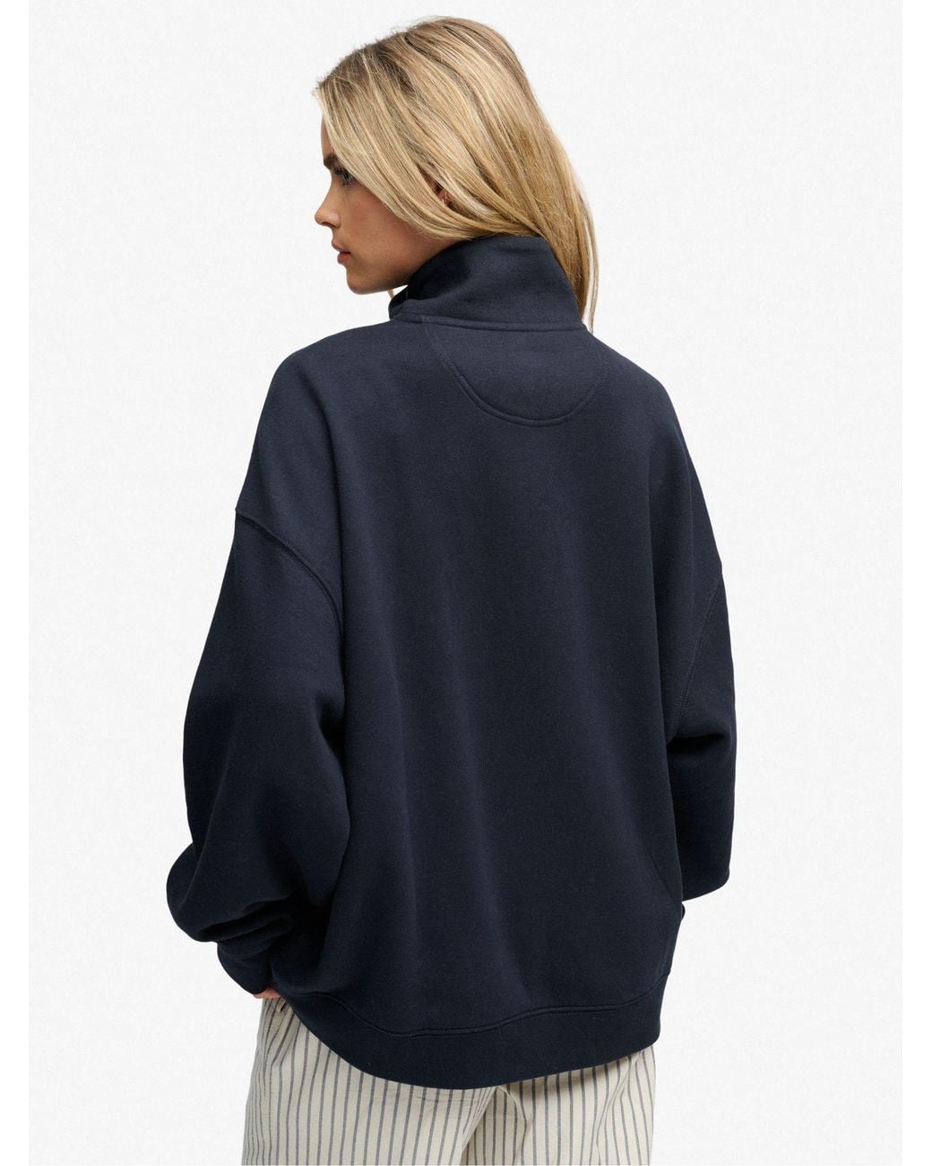 Superdry Blue Monogram Half Zip Sweat Top