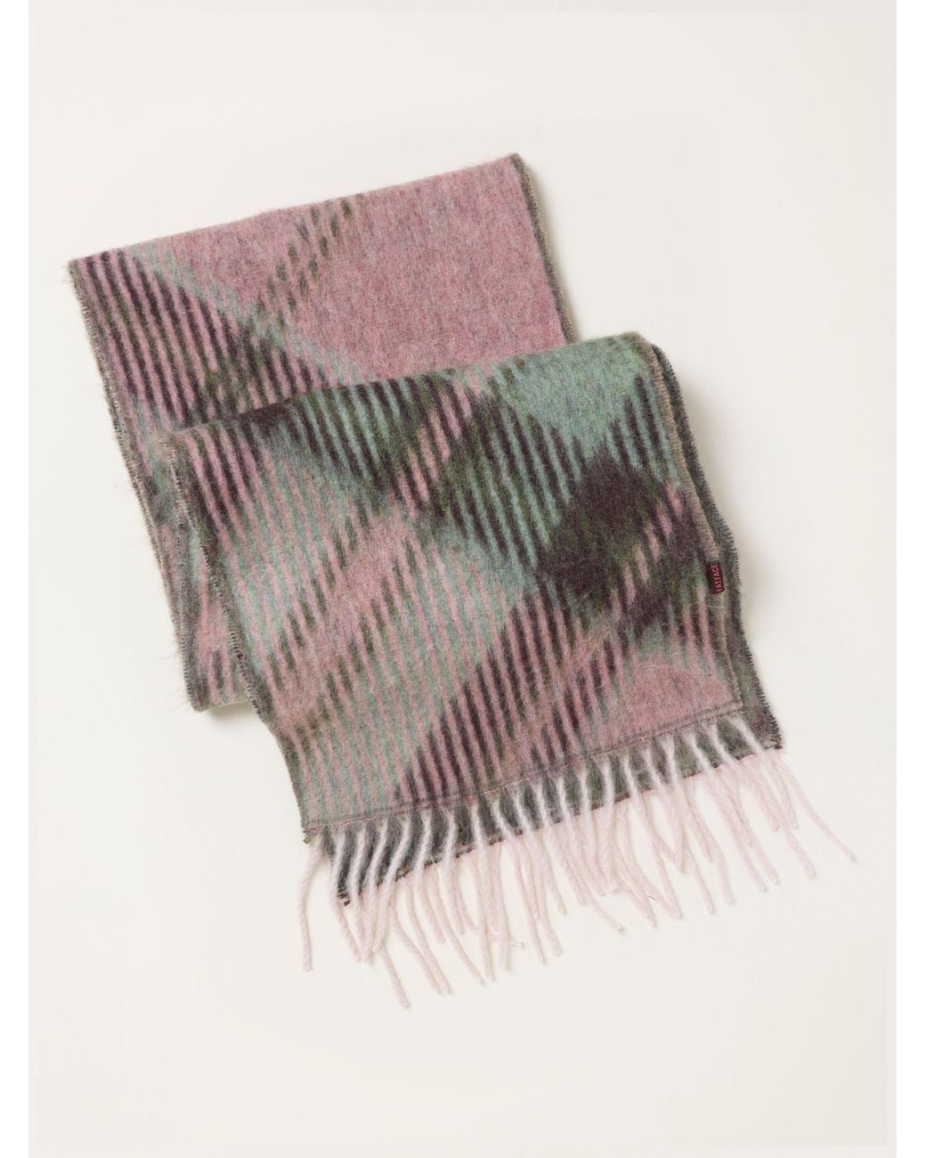 FatFace Gray Fatface Argyle Brushed Scarf