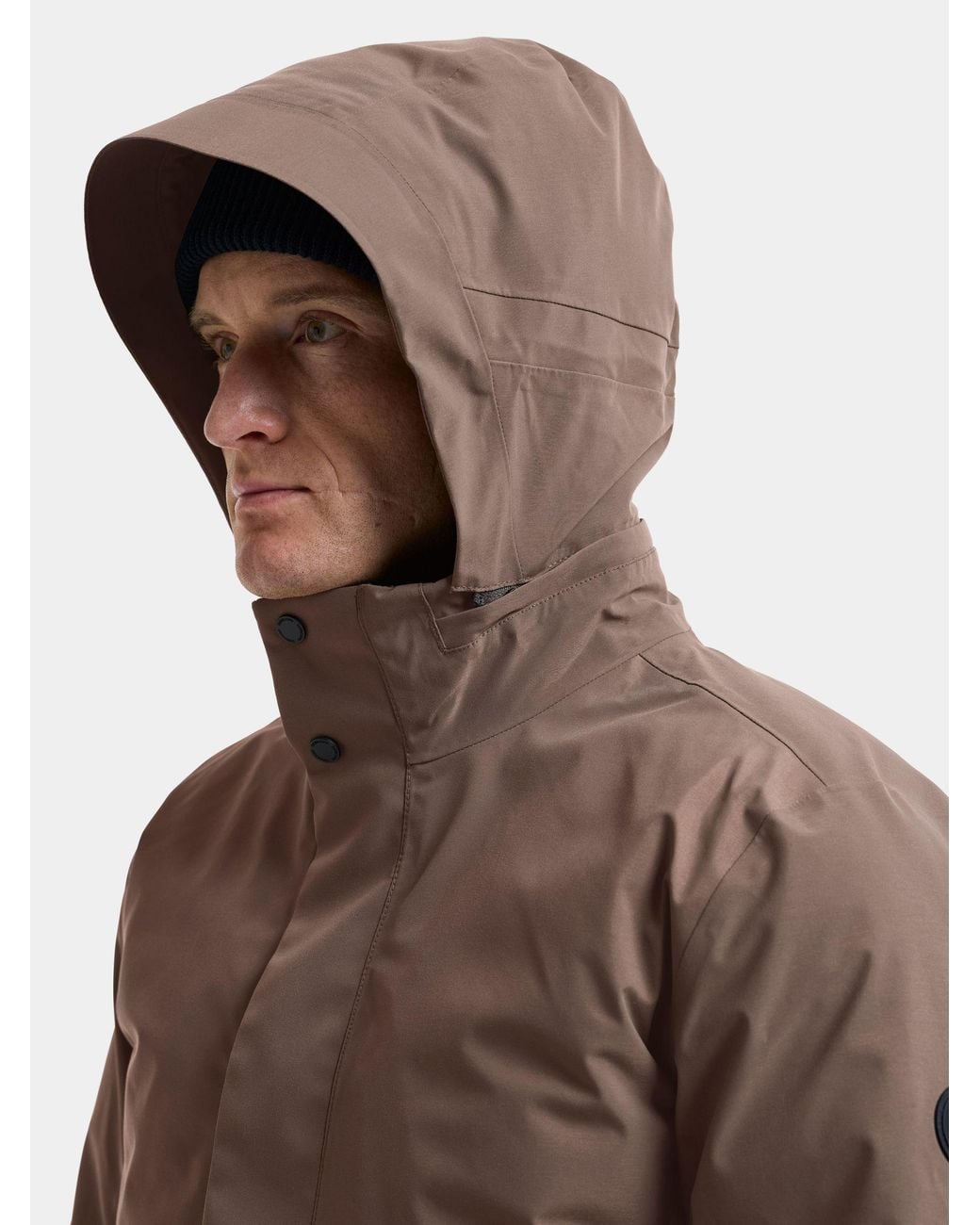 Didriksons Brown Hektor Waterproof Coat for men