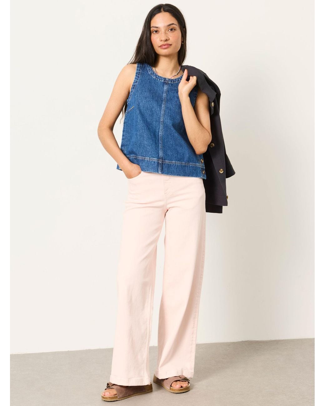 FatFace Pink Welling Wide Leg Jeans