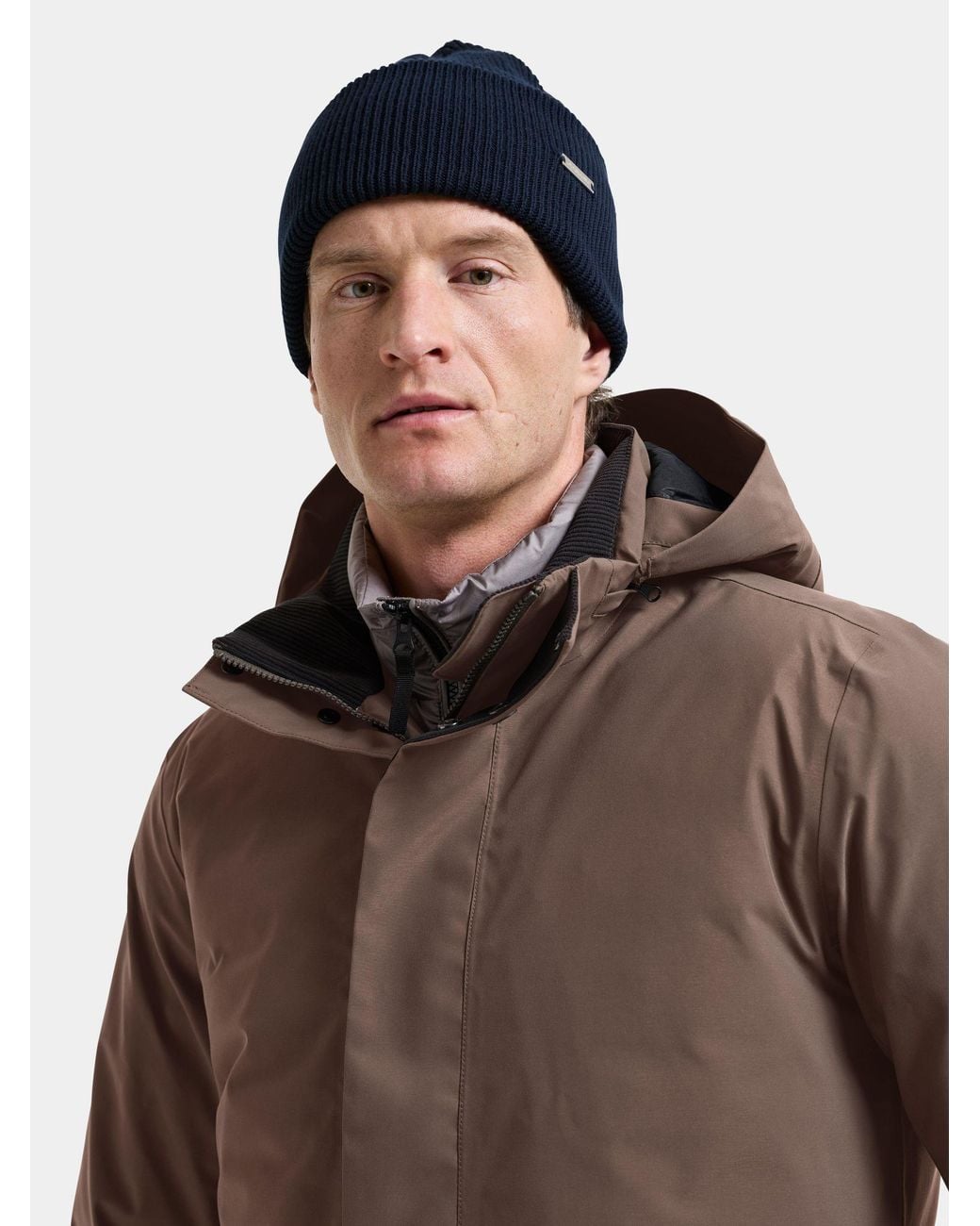 Didriksons Brown Hektor Waterproof Coat for men