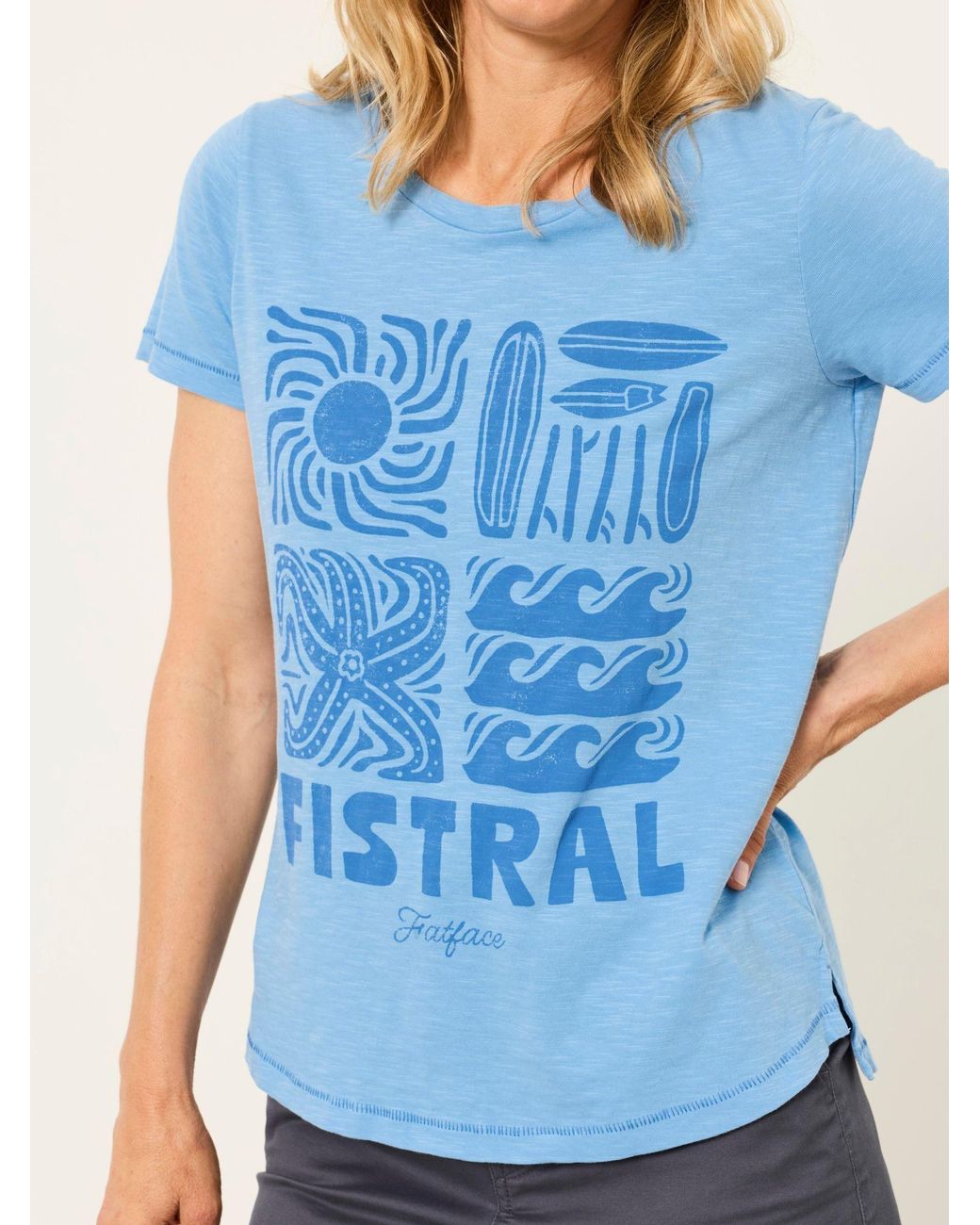 FatFace Blue Aloa Land Tee