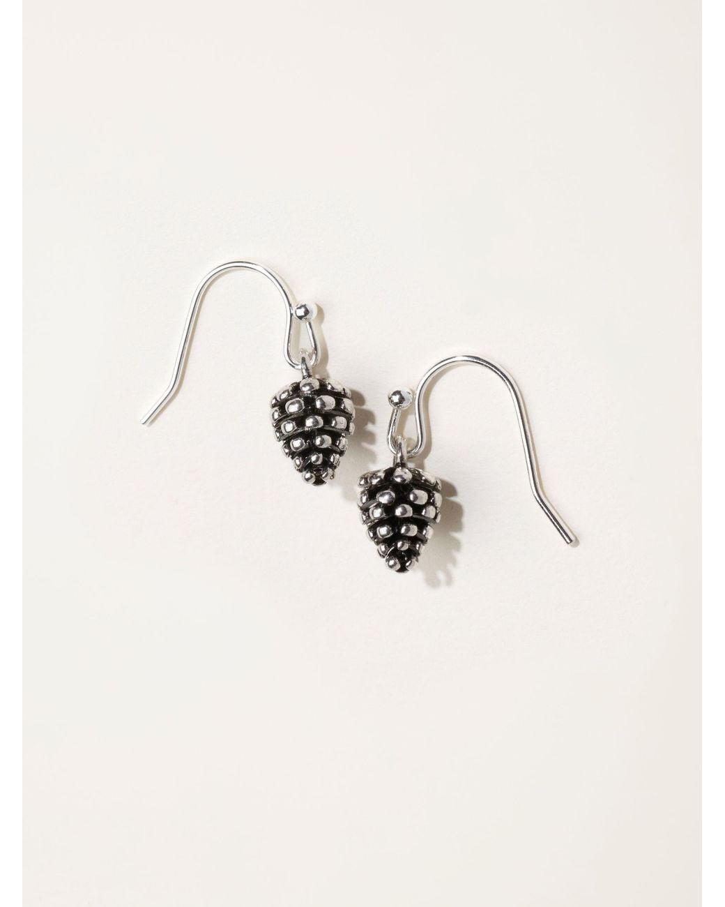 FatFace Brown Pinecone Earrings