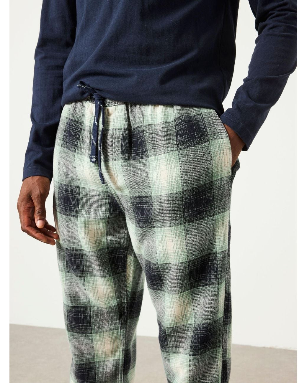 FatFace Green Fatface Hamilton Check Pyjama Bottom for men