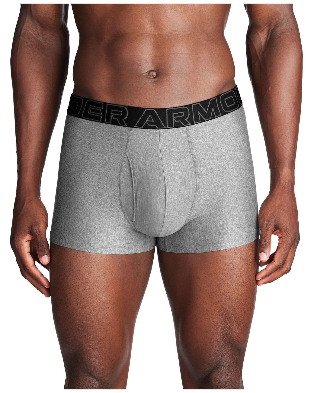 Under Armour Gray Performance Tech 3" Solid Boxers 3 Pack for men