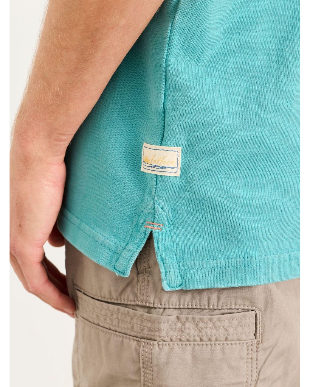FatFace Blue Ashton Chest Stripe Polo Shirt for men