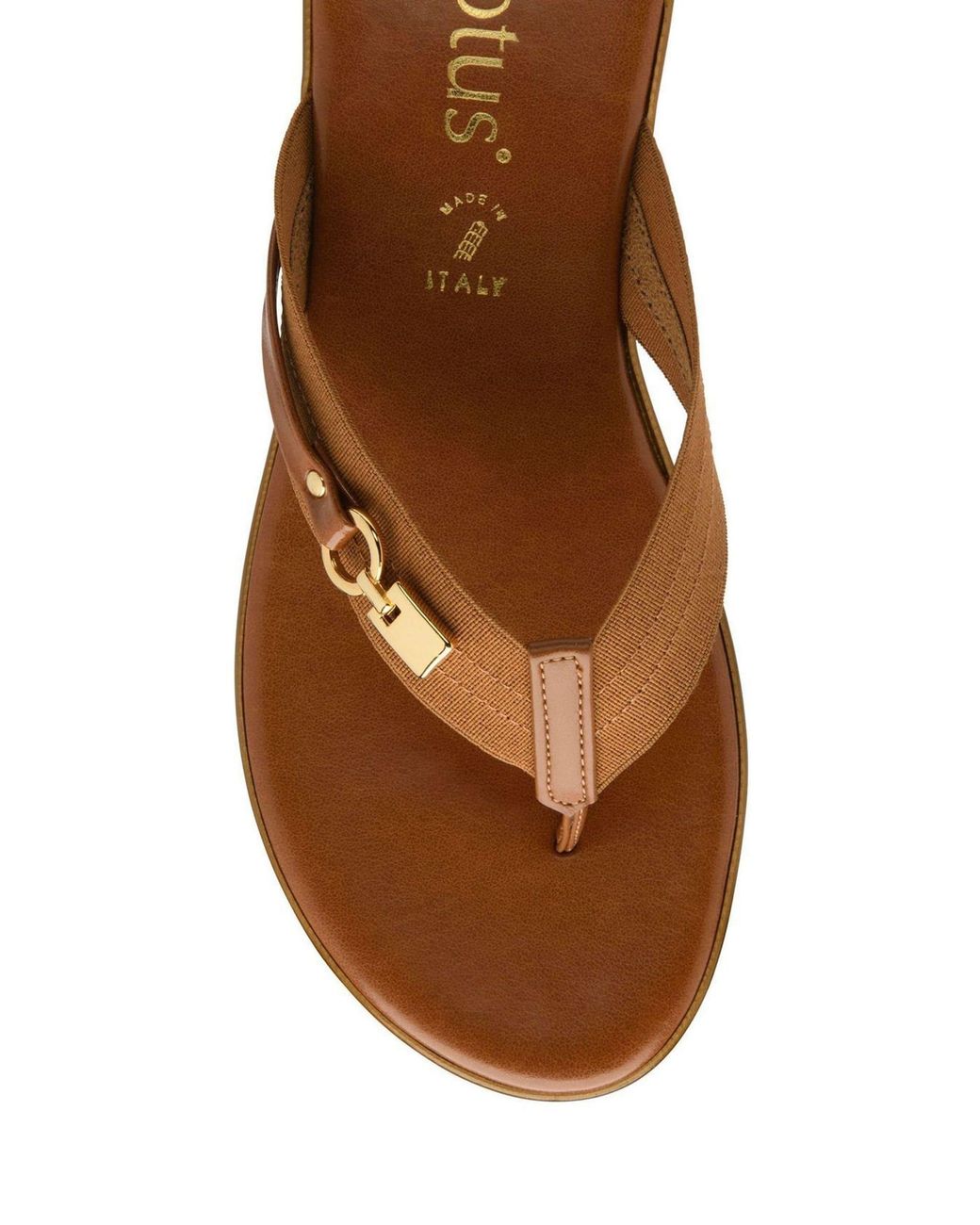 Lotus Brown Toe-Post Sandals