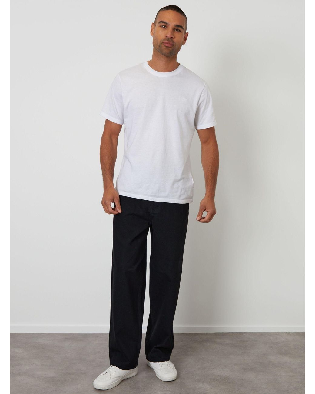 Threadbare Black Baggy Jeans for men