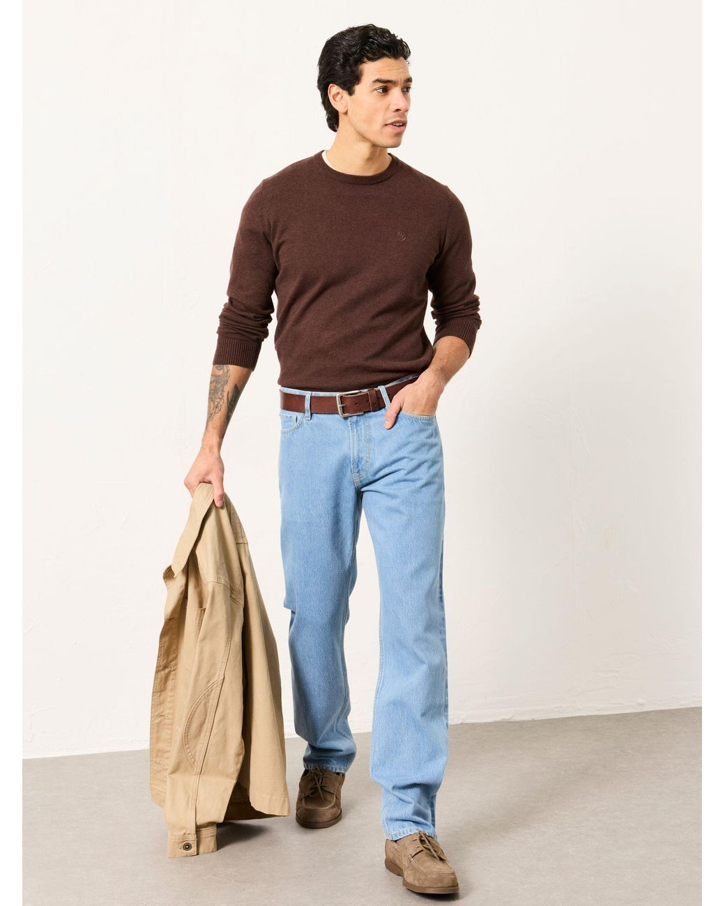 FatFace Blue Straight Fit Jeans for men