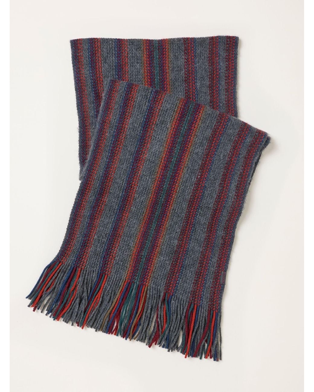 FatFace Purple Fatface Multi Vertical Stripe Scarf for men