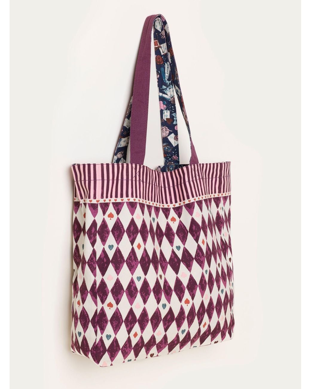 FatFace Red Fatface V & A Fatface Printed Reversible Tote Bag