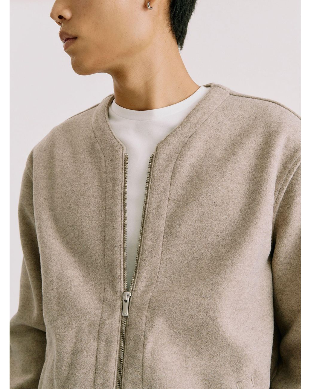Kem Collection Natural Collarless Jacket for men