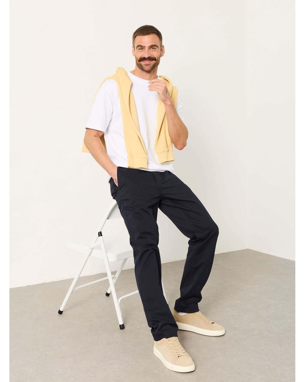 FatFace Blue Fatface Carbis Straight Fit Chinos for men