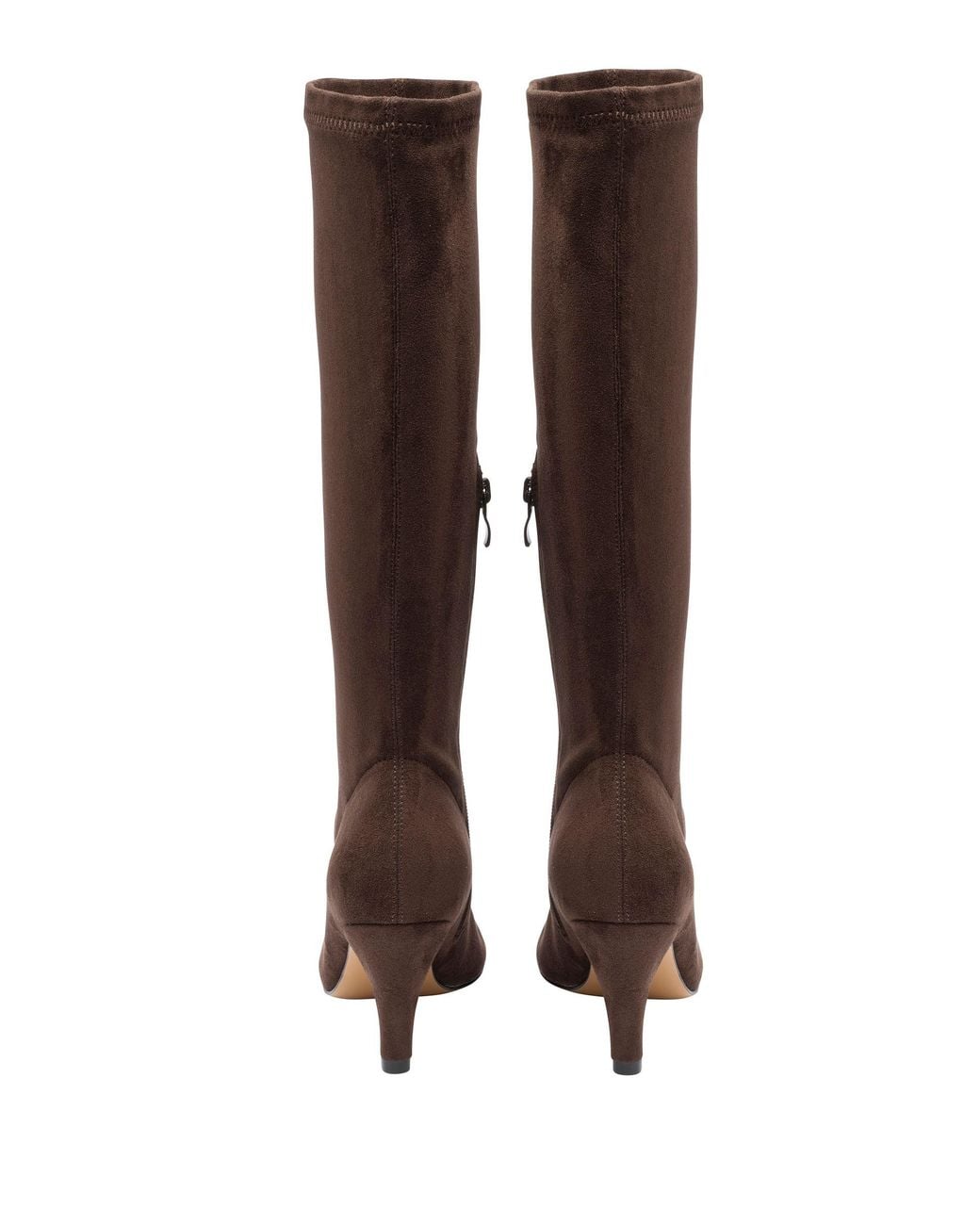 Lotus Brown Textile Knee-High Boots
