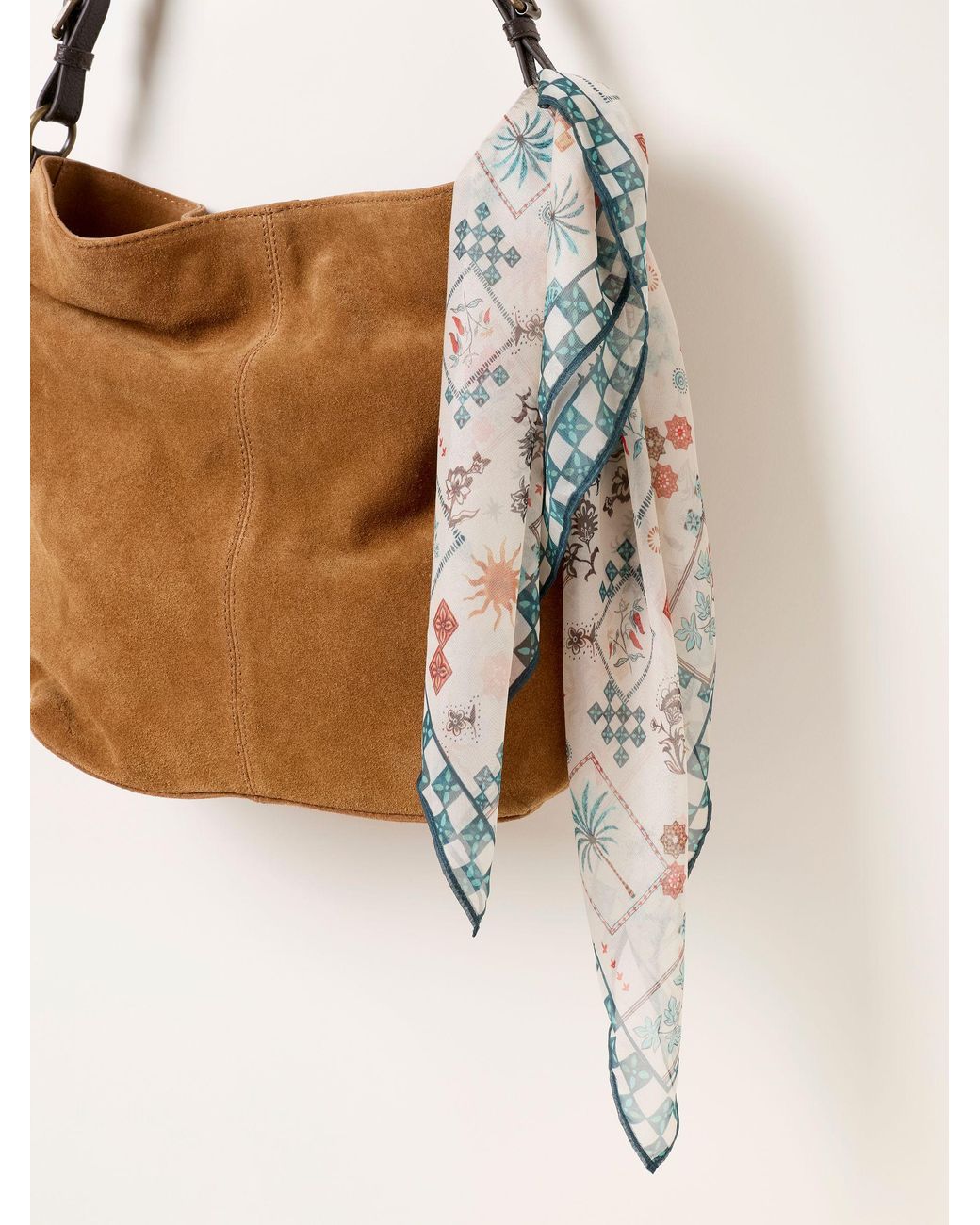 FatFace Blue Fatface Spice Trail Square Scarf