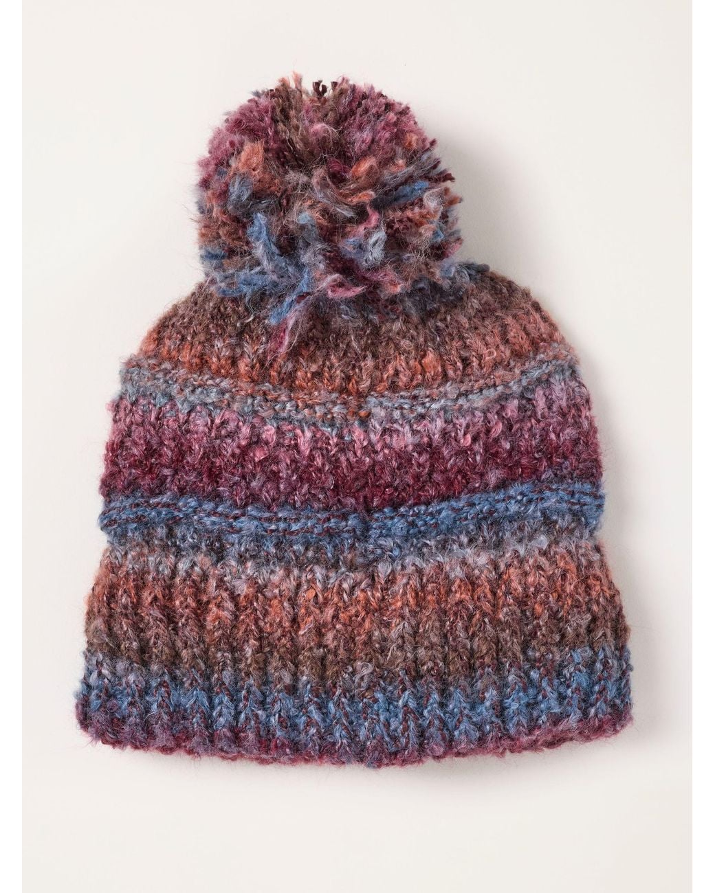 FatFace Blue Fatface Spacedye Bobble Hat