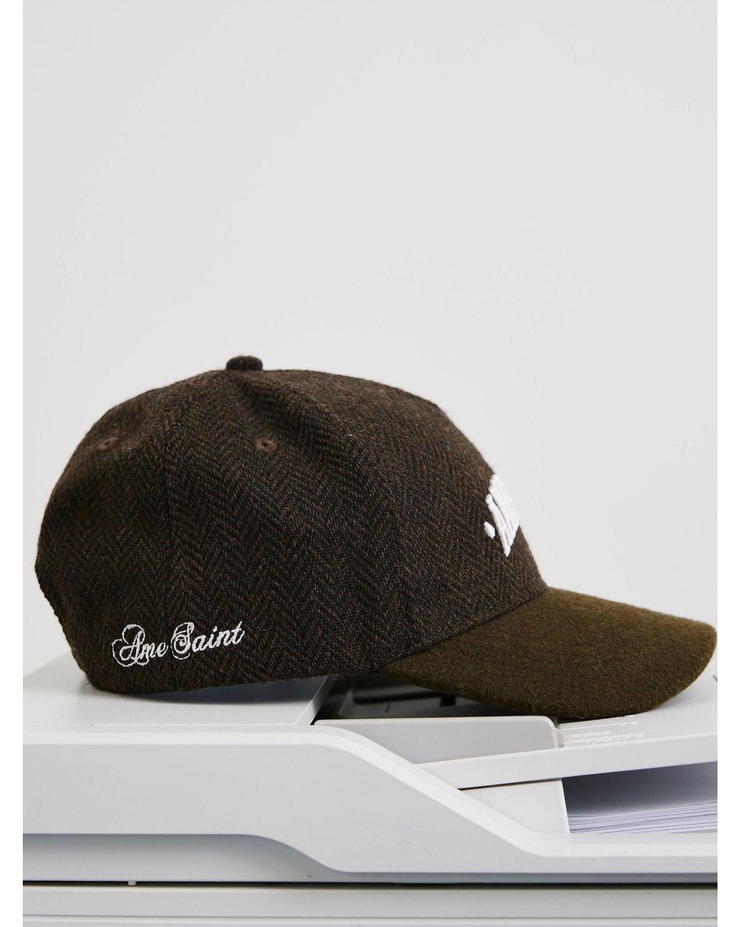 River Island Green Herringbone Cap for men