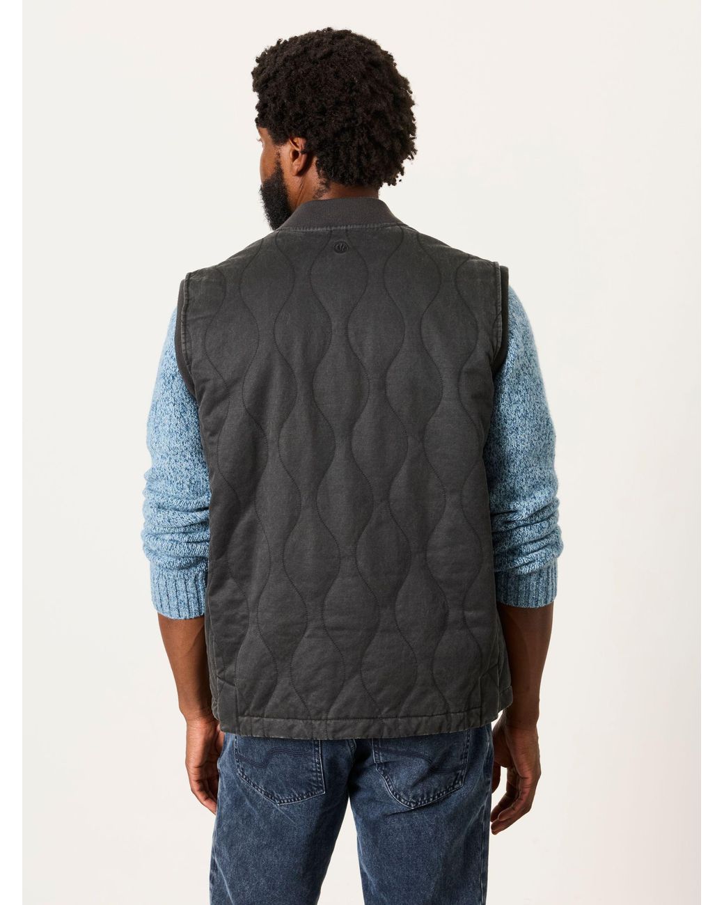 FatFace Green Wyre Quilted Utility Vest for men