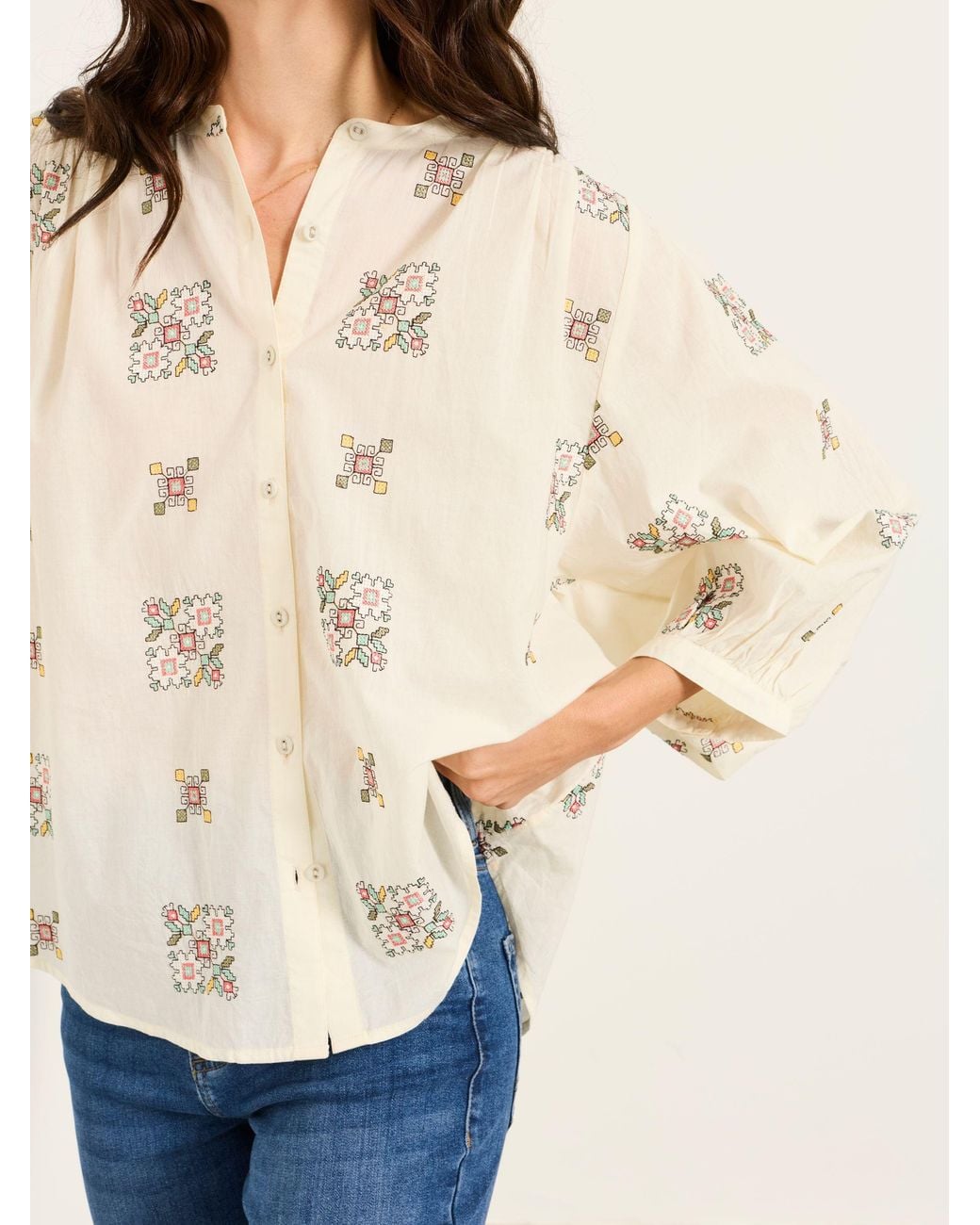 FatFace Natural Ellen Blouse