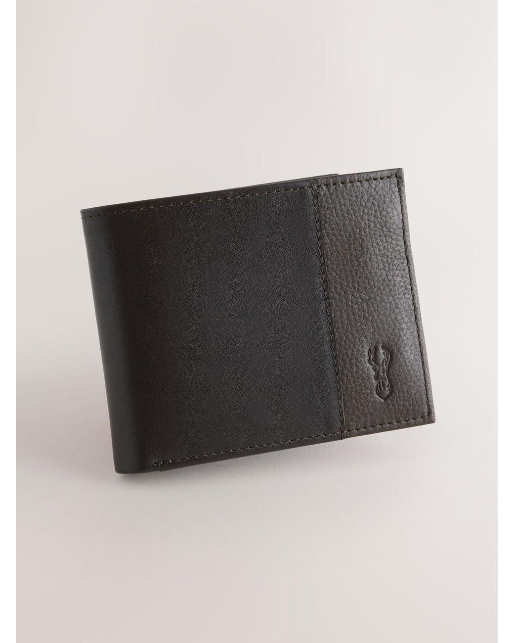Next Black Leather Bifold Wallet for men