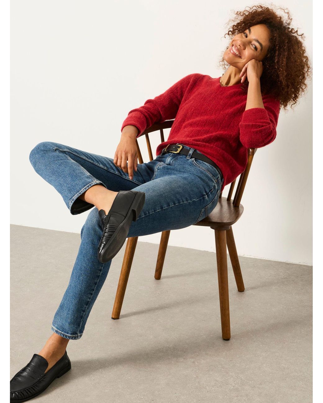 FatFace Blue Chesham Petite Slim Jeans