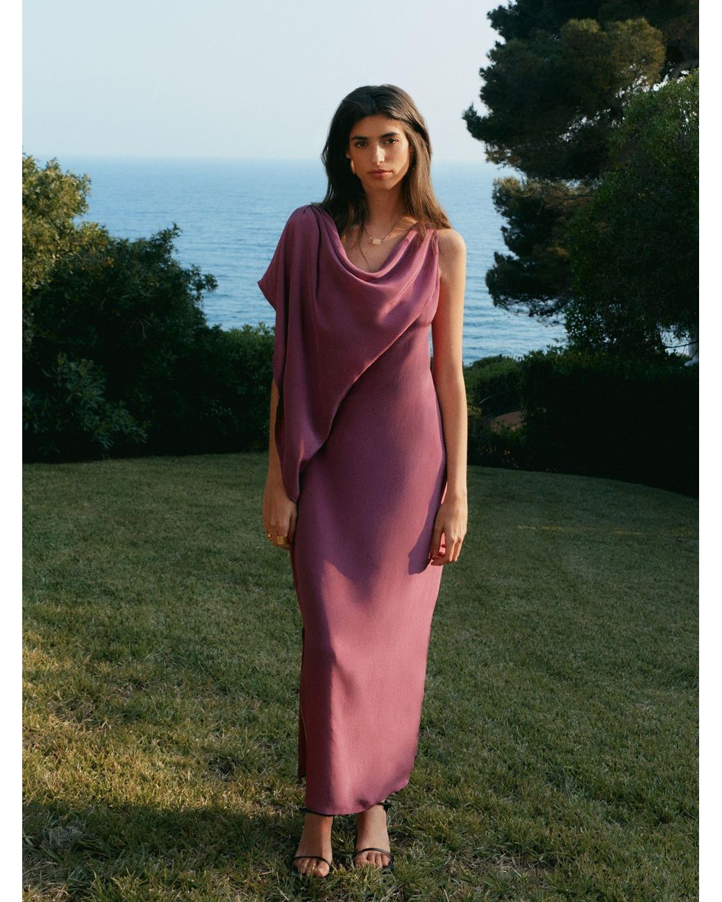 BHOEM Green Drape Midi Dress