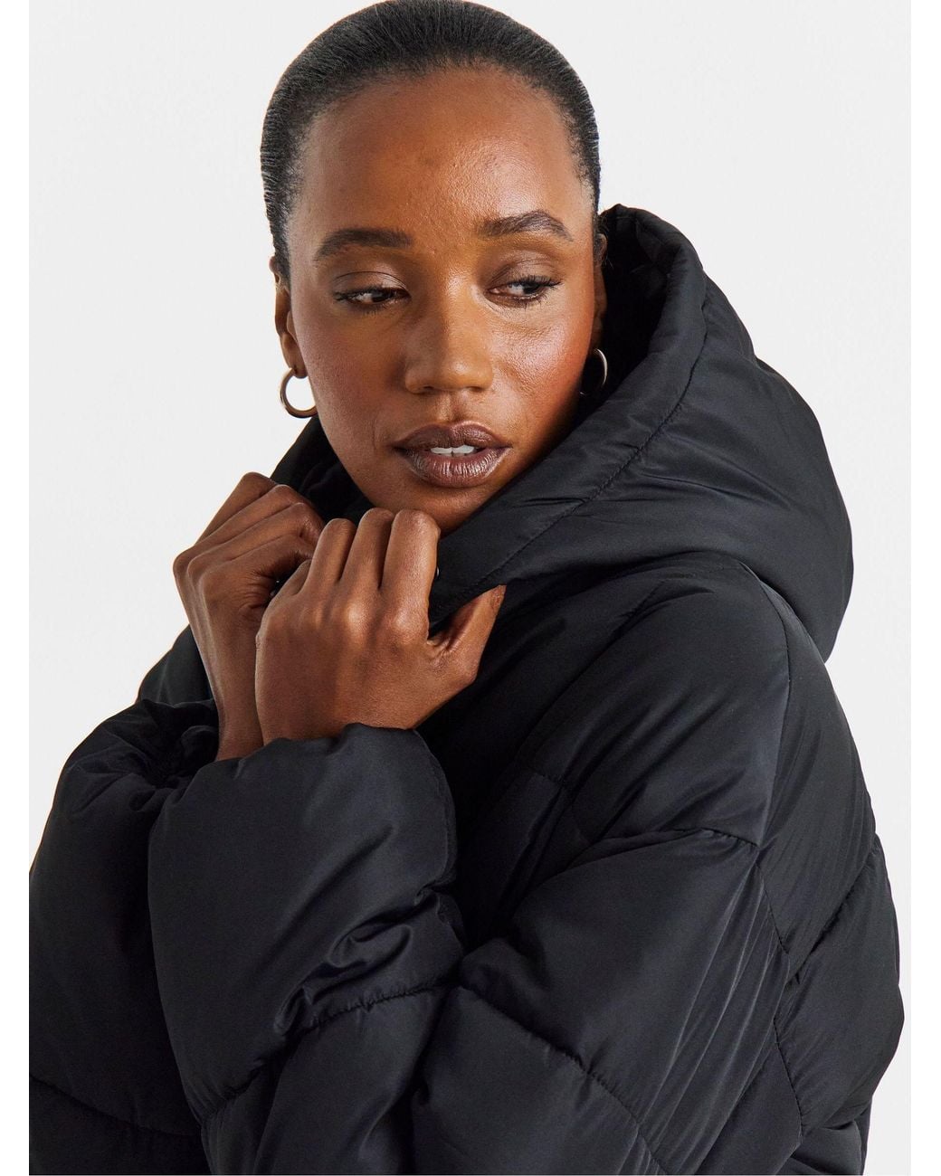 JD Williams Blue Mid Length Padded Coat