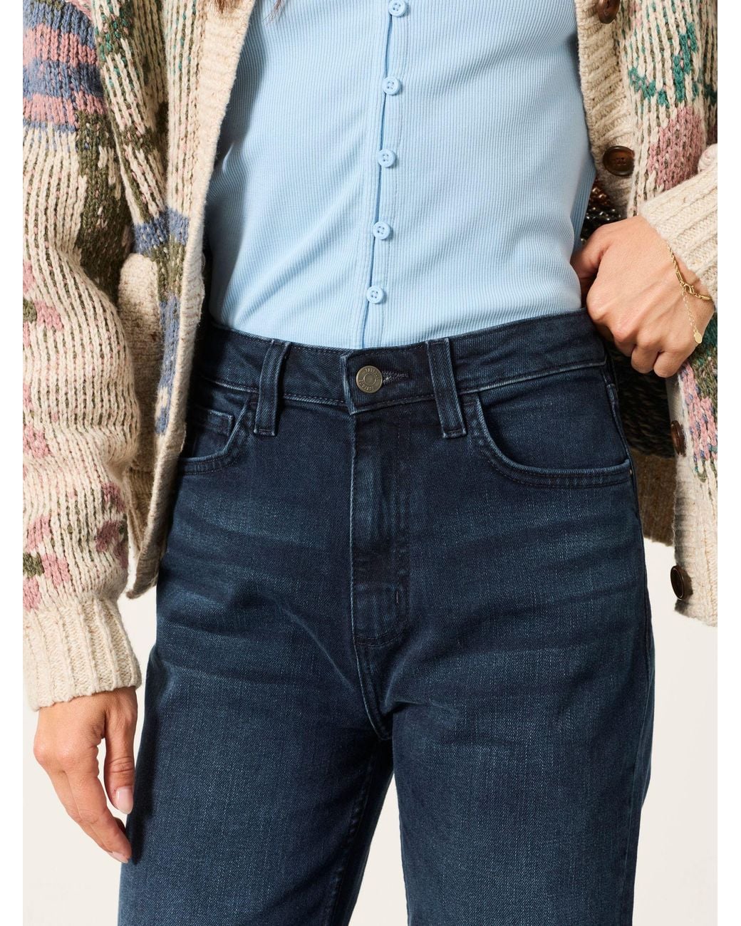 FatFace Blue Fatface Carmel Ink Petite Washed Jeans