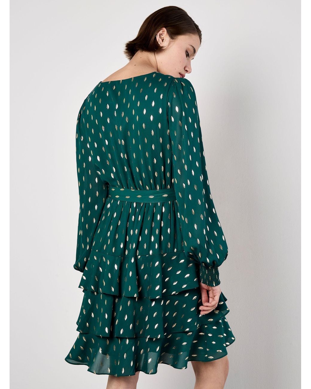 apricot green dress Casual Apricot Short Sleeve Dress - Maxi Dresses