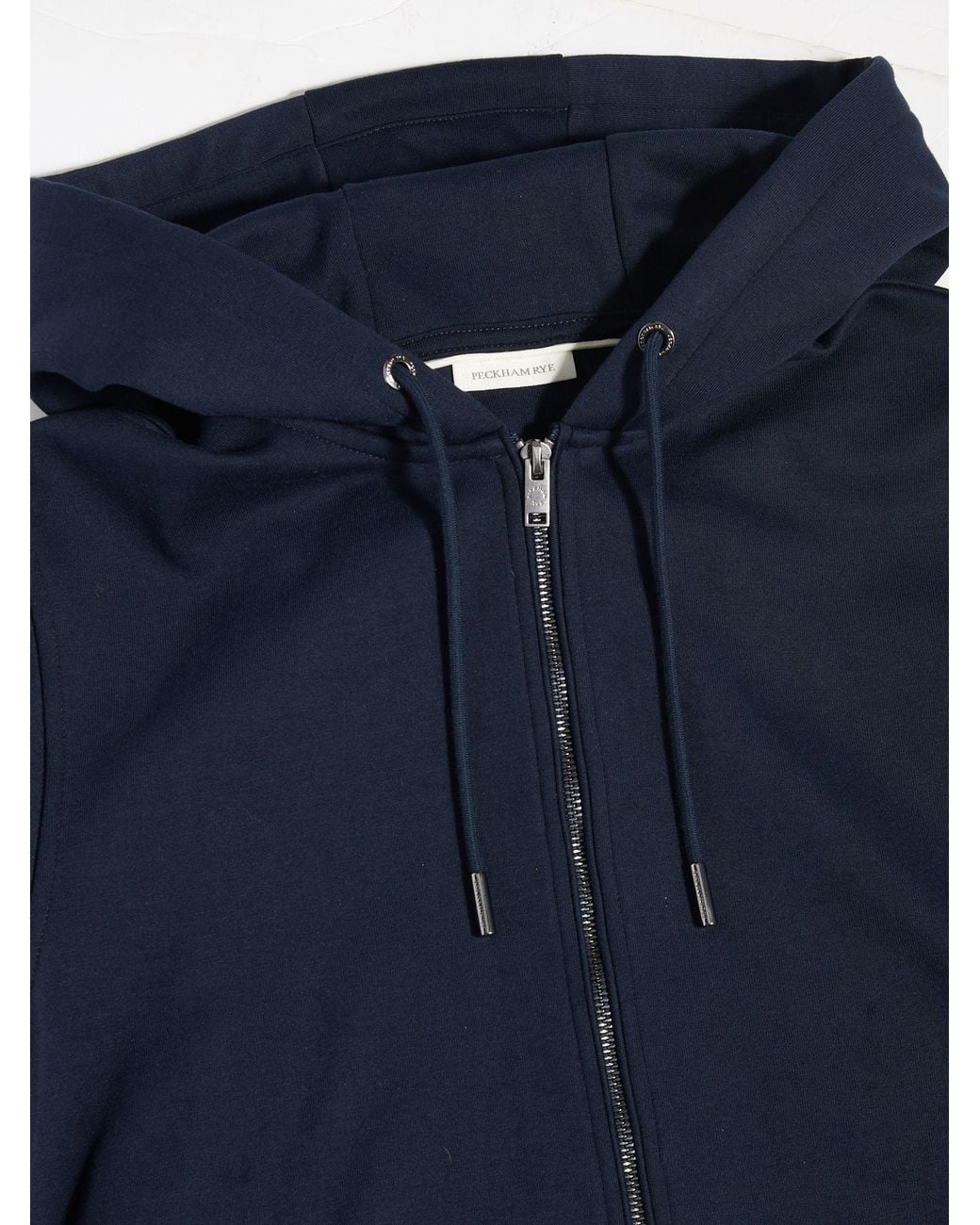 Peckham Rye Blue Full Zip Hooded Jacket for men