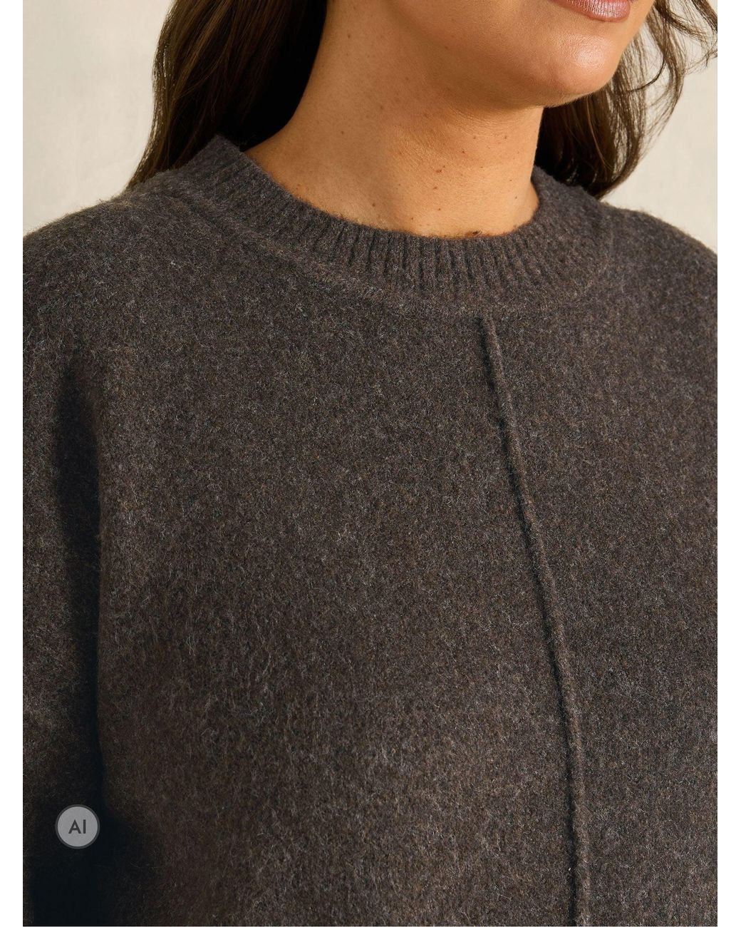 Evans Brown Front Seam Jumper