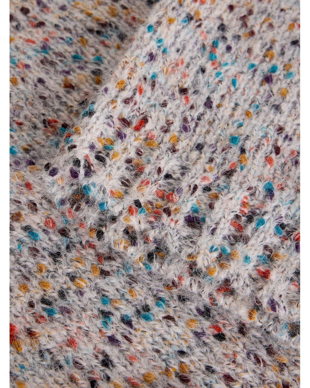 White Stuff Gray Texture V-Neck Jumper