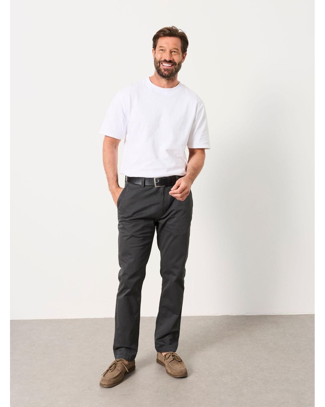 FatFace Black Hayton Slim Fit Chinos for men