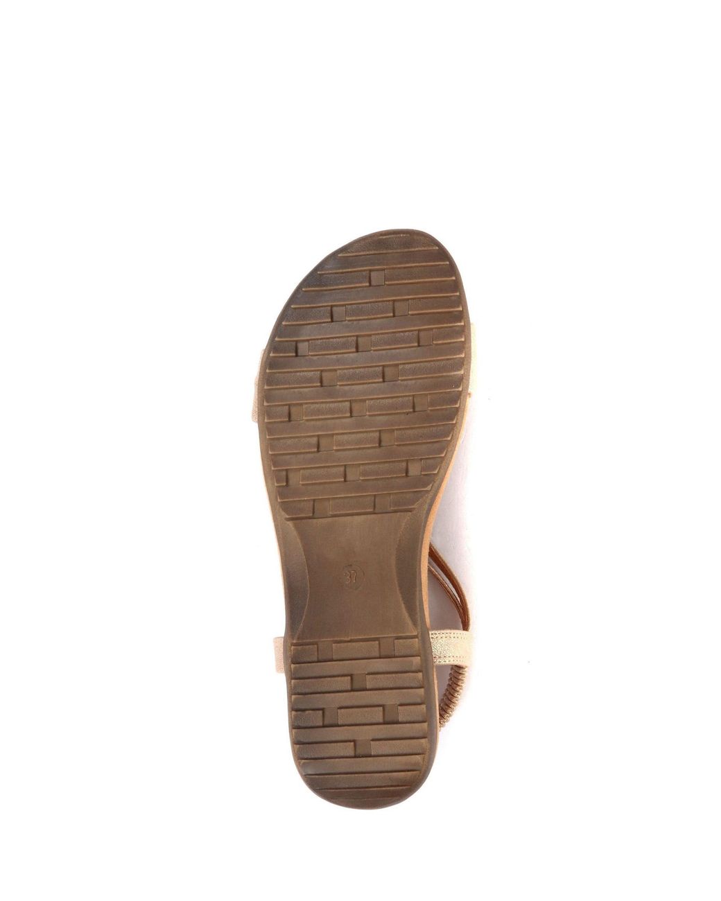 Pavers Natural Flat Strappy Sandals