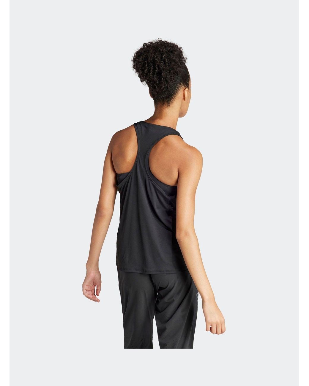 adidas Adizero Tank Vest in Black | Lyst