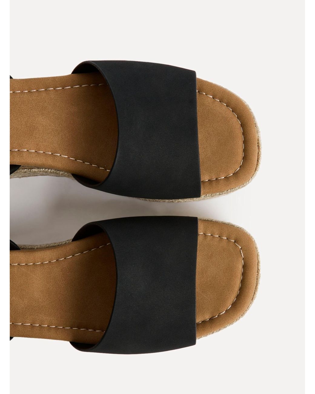 Linzi Black Nirvana Espadrille Flatform Sandals