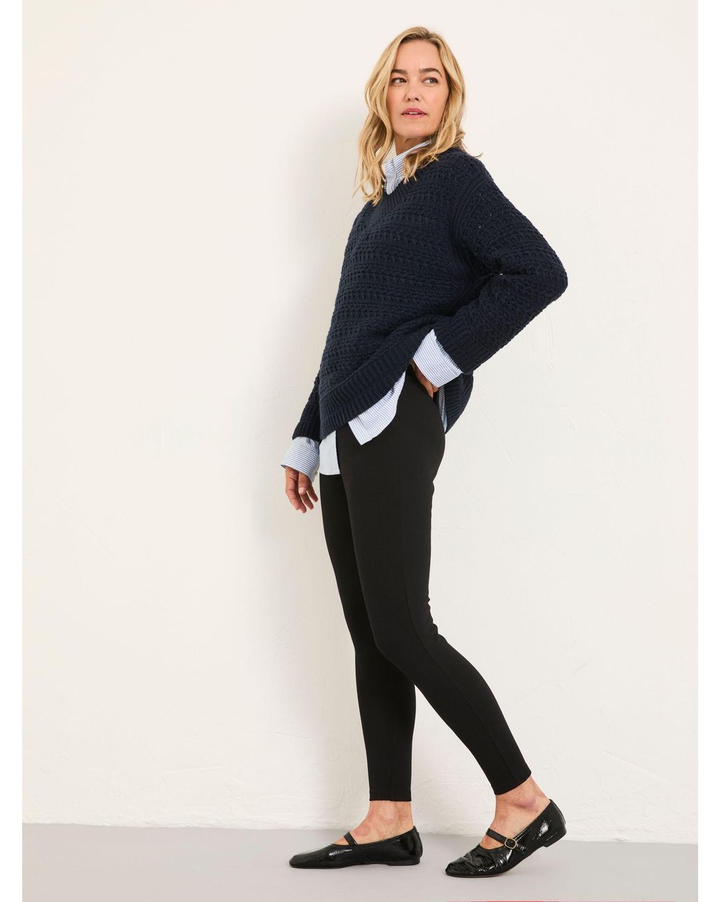 FatFace Black Polly Ponte Legging