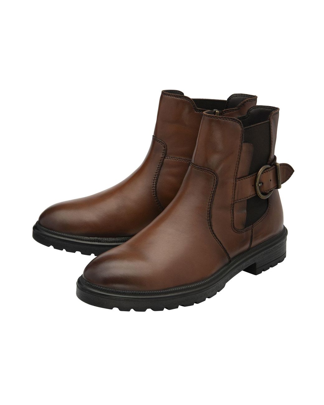 Lotus Brown Ankle Boots